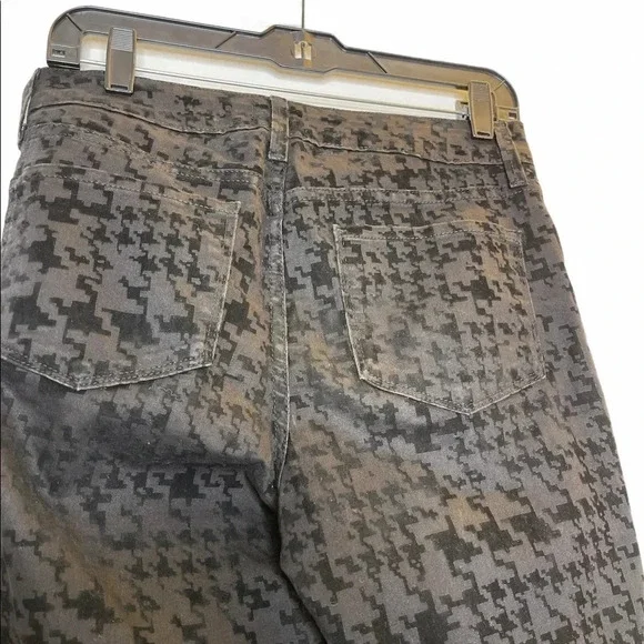 NYDJ Black Houndstooth Velvet Twill Pants - Picture 7 of 12